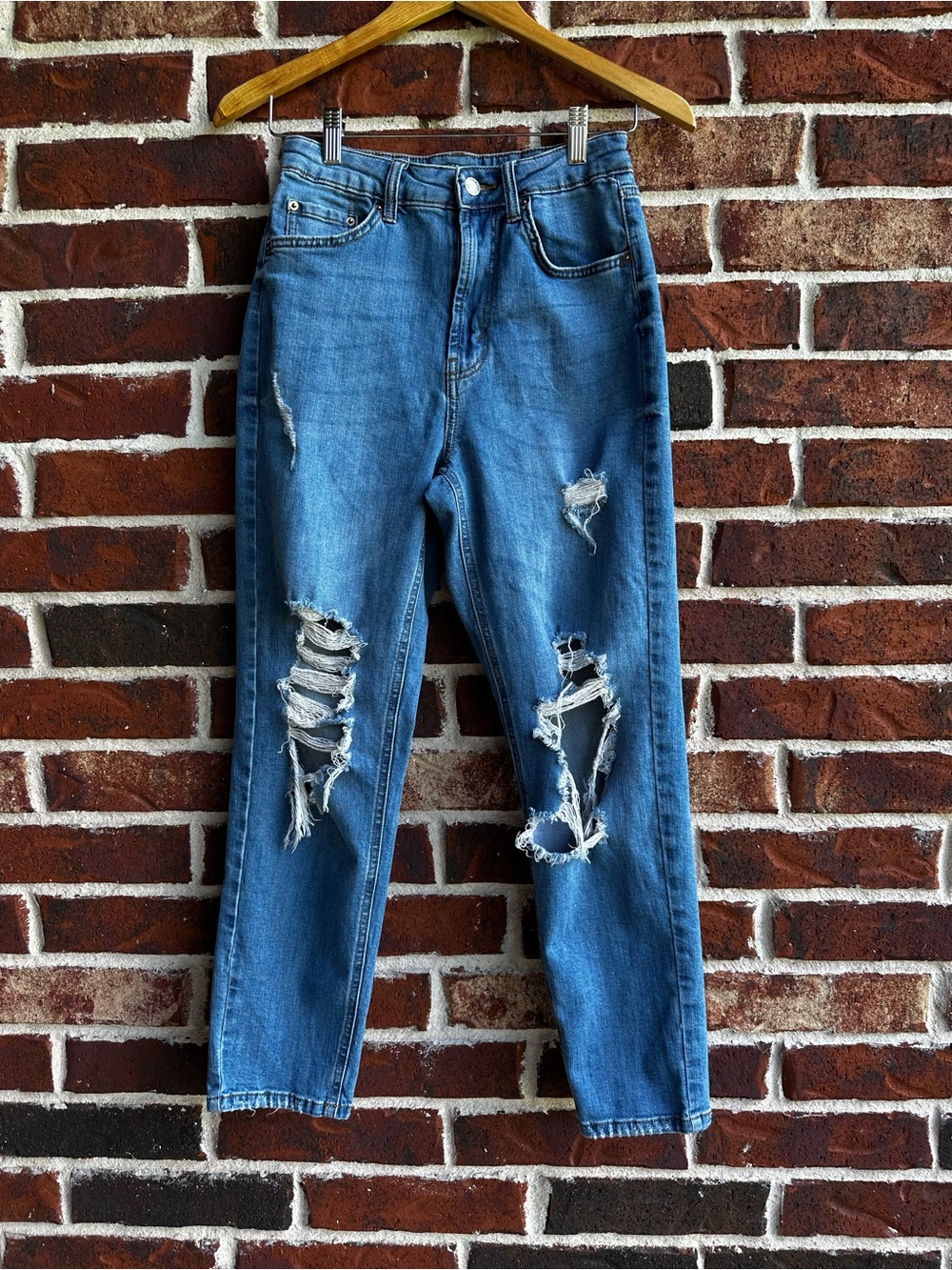 wild fable High-Rise Distressed Light Blue Jeans